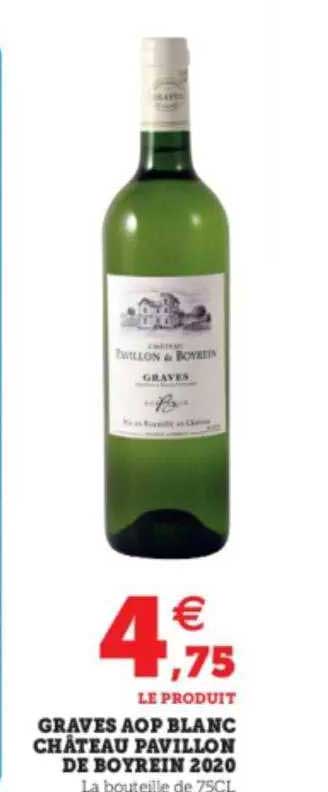 graves aop blanc château pavillon de boyrein 2020