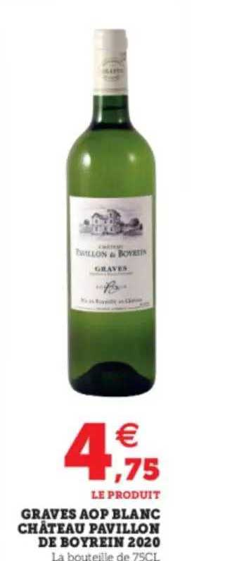 graves aop blanc château pavillon de boyrein 2020