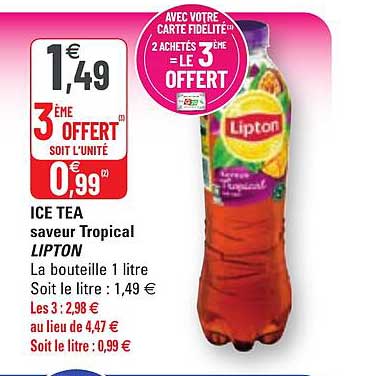 Ice Tea Saveur Tropical Lipton