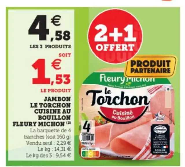 jambon le torchon cuisine au bouillon fleury michon
