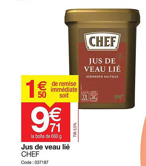 jus de veau lié chef