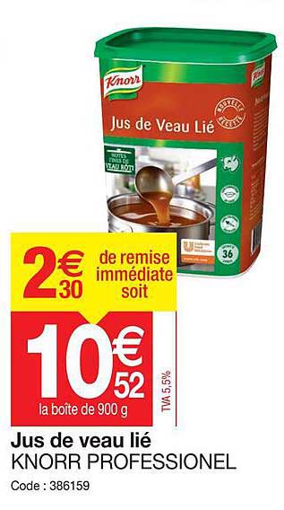 jus de veau lié knorr professionel