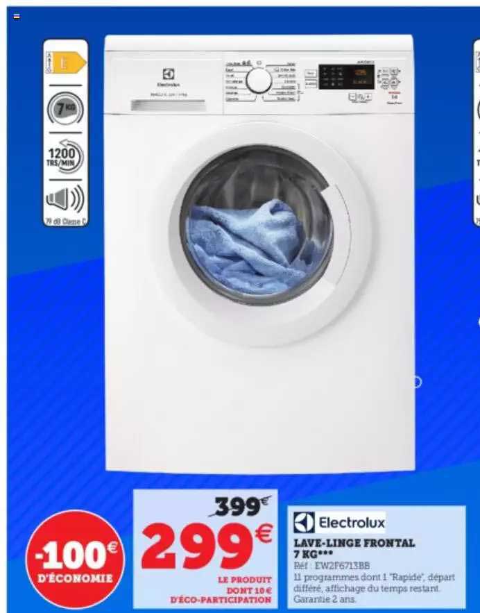 lave-linge frontal 7 kg electrolux