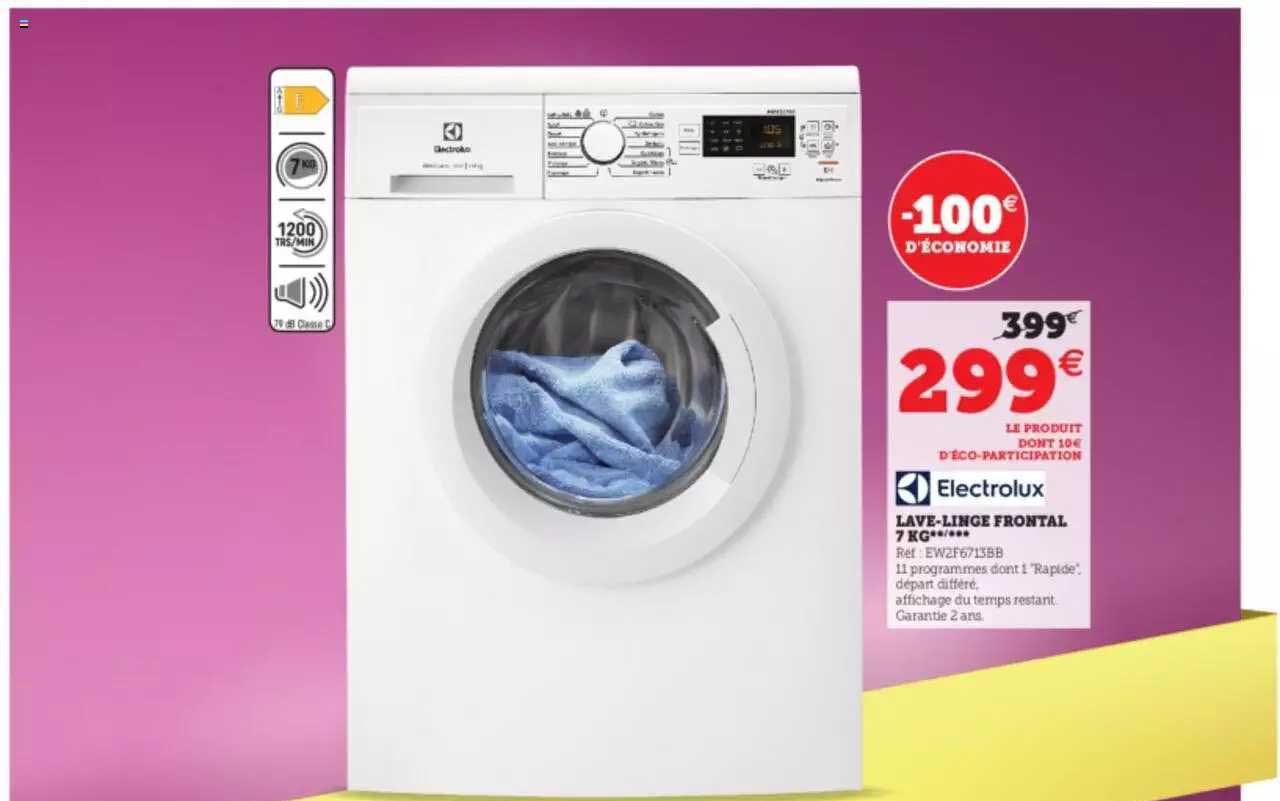 lave-linge frontal 7 kg electrolux