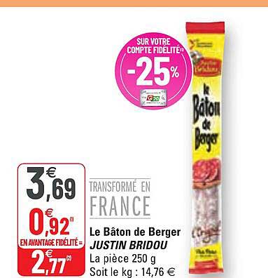 le bâton de berger justin bridou