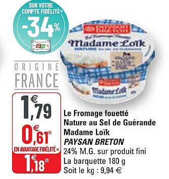 le fromage fouetté nature au sel de guérande madame loïk paysan breton