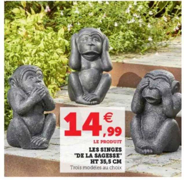 les singes "de la sagesse" ht 35,5 cm