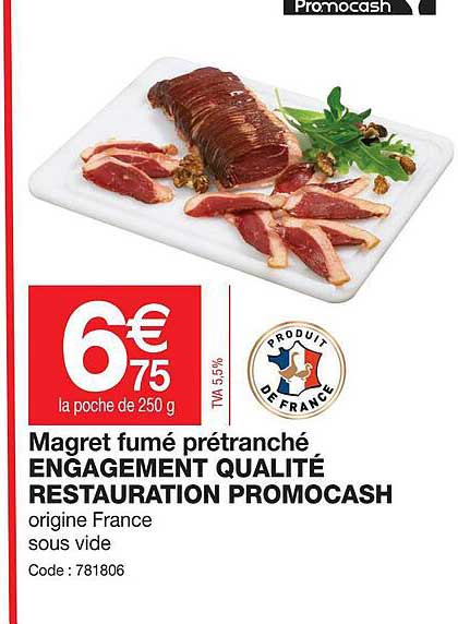 magret fumé prétranché engagement qualité restauration promocash