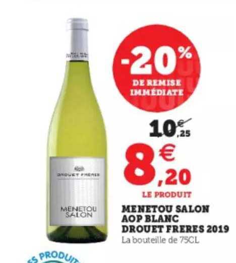 menetou salon aop blanc drouet freres 2019 -20% de remise immédiate