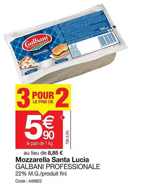 mozzarella santa lucia galbani professionale