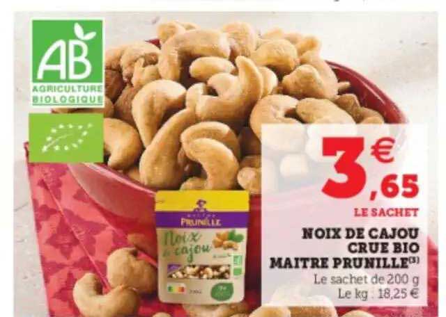 noix de cajou crue bio maître prunille