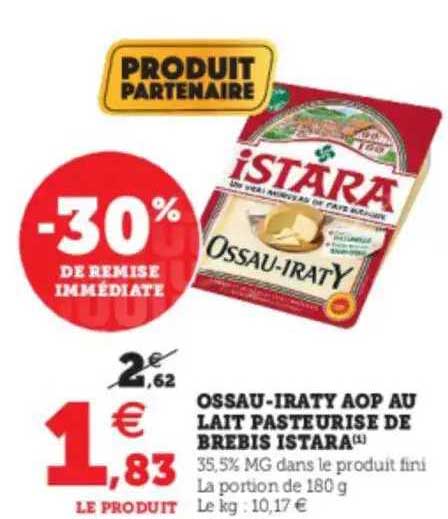 Ossau-iraty Aop Au Lait Pasteurisé De Brebis Istara