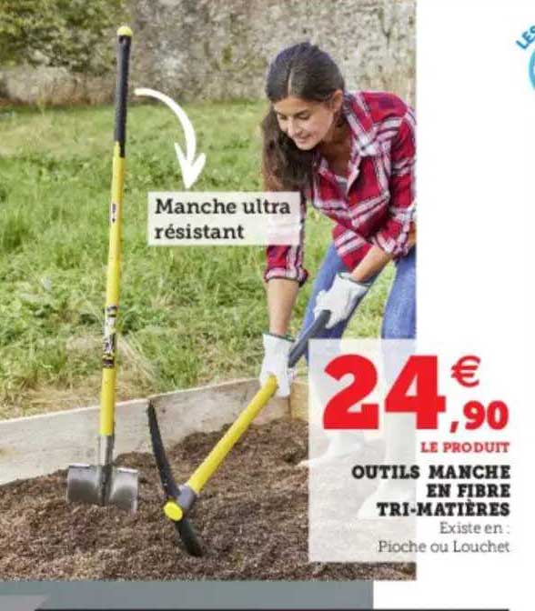 Outils Manche En Fibre Tri-matières