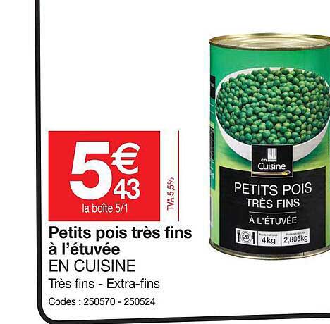 Petits Pois Très Fins à L'étuvée En Cuisine