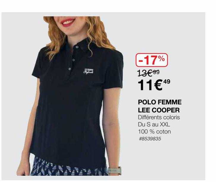 polo femme lee cooper