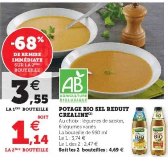 potage bio sel réduit créaline