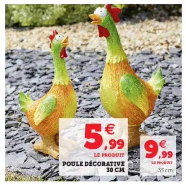 poule décorative 30 cm