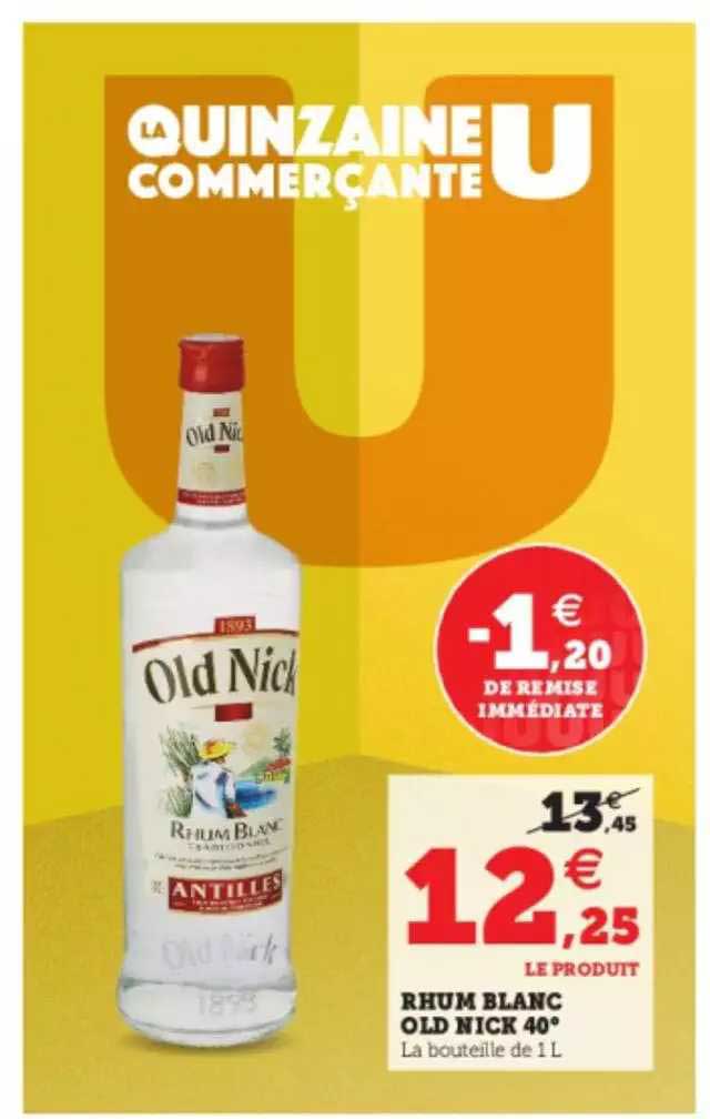 rhum blanc old nick 40°