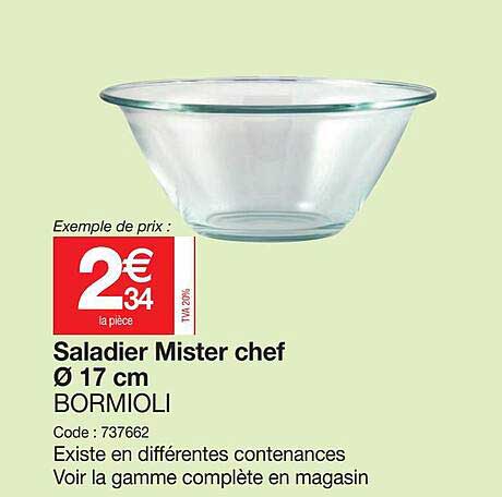 saladier mister chef ø 17 cm bormioli