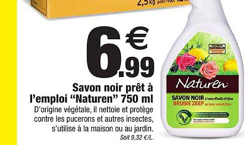 savon noir prât à l'emploi "naturen" 750 ml