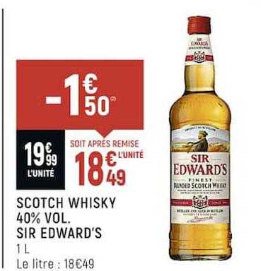 scotch whisky 40% vol. sir edward's