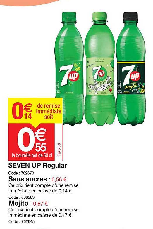 seven up regular sans sucres, mojito