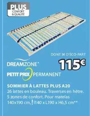sommier à lattes plus a20