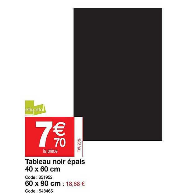 Tableau Noir épais 40 X 60 Cm , 60 X 90 Cm