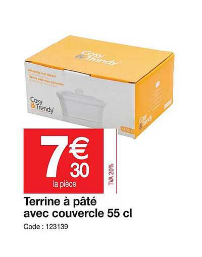 Terrine à Pâte Avec Couvercle 55 Cl