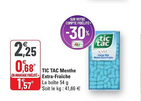 Tic Tac Menthe Extra-fraîche
