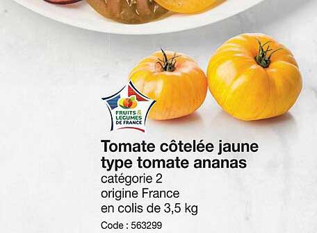 tomate côtelée jaune type tomate ananas