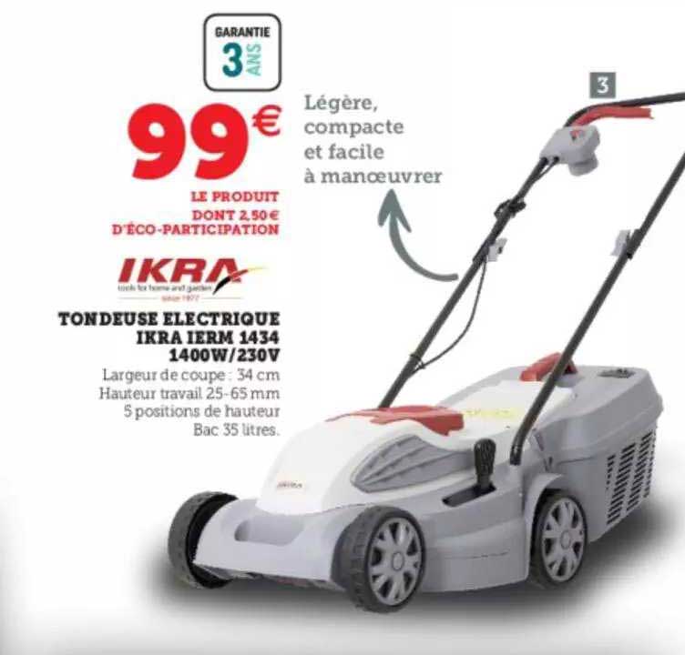 tondeuse électrique ikra ierm 1434 1400w - 230 v