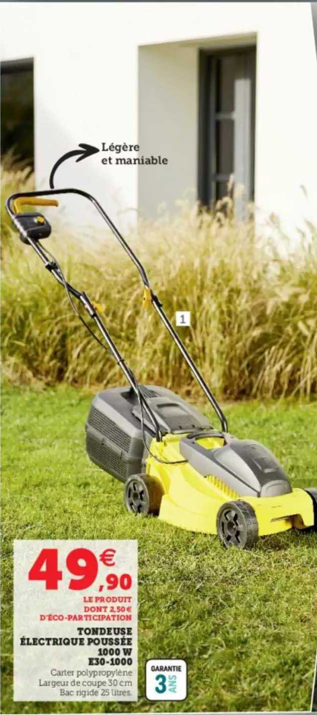 tondeuse électrique poussée 1000 w e30-1000