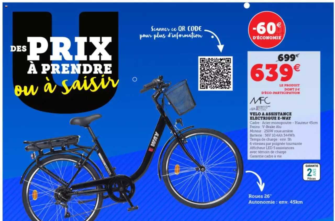 vélo à assistance électrique e-way