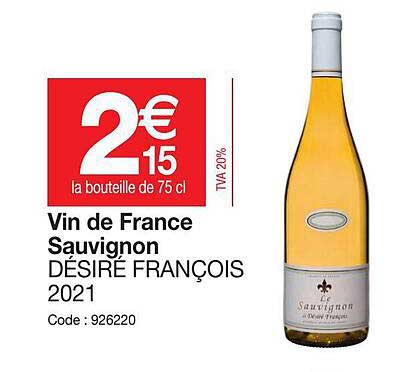 vin de france sauvignon désiré françois 2021