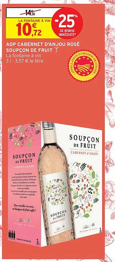 Aop Cabernet D'anjou Rosé Soupçon De Fruit
