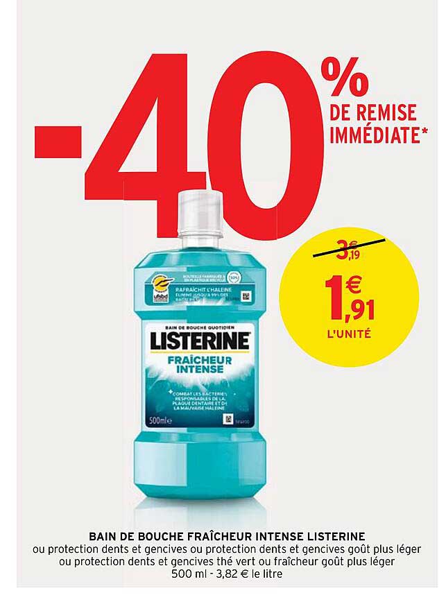Bain De Bouche Fraîcheur Intense Listerine