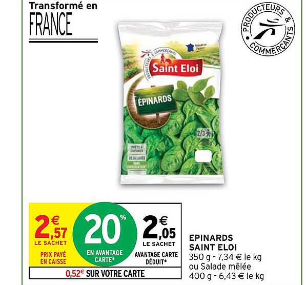 épinards saint éloi