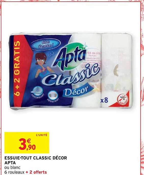 essuie-tout classic décor apta