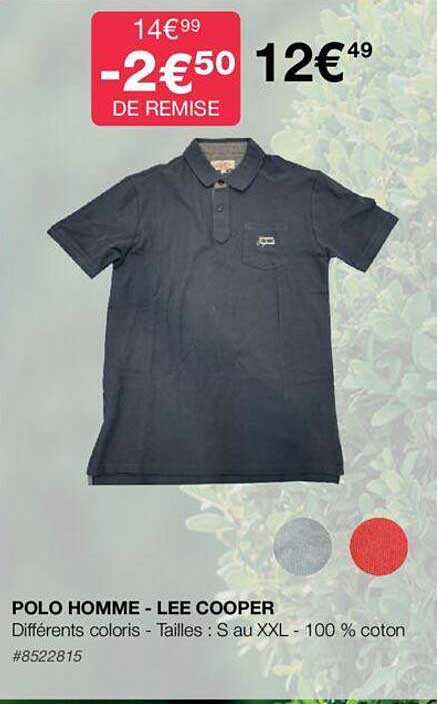 polo homme - lee cooper