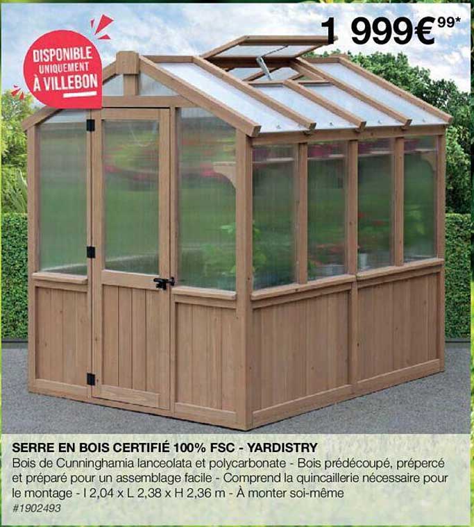 serre en bois certifié 100% fsc - yardistry