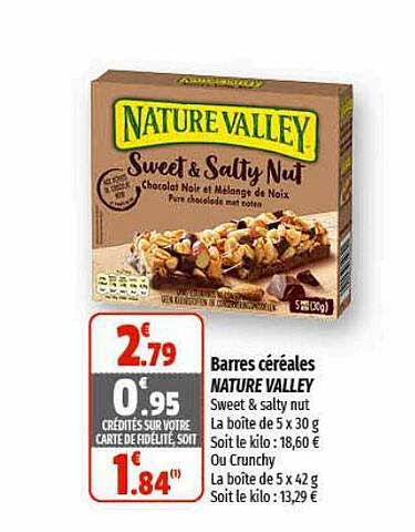 barres céréales nature valley