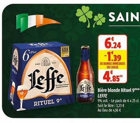 bière blonde rituel 9° leffe