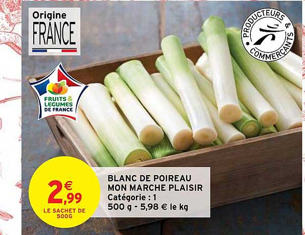 blanc de poireau mon marché plaisir