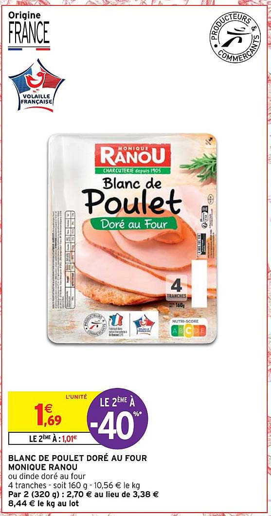 blanc de poulet doré au four monique ranou