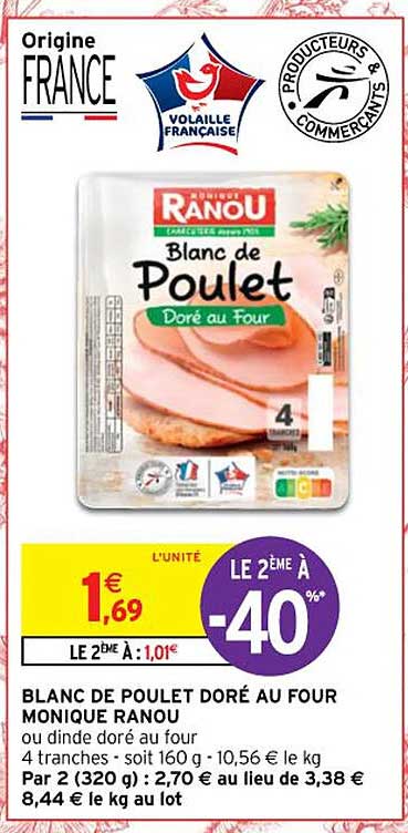 blanc de poulet doré au four monique ranou