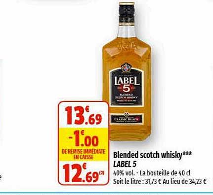 blended scotch whiksy label 5