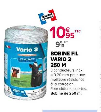 bobine fil vario 3 250 m