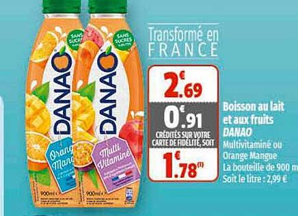Boisson Au Lait Et Aux Fruits Danao