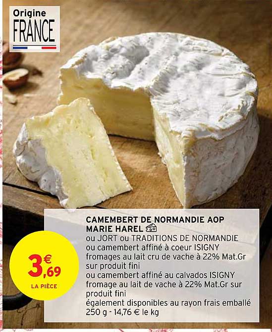 camembert de normandie aop marie harel
